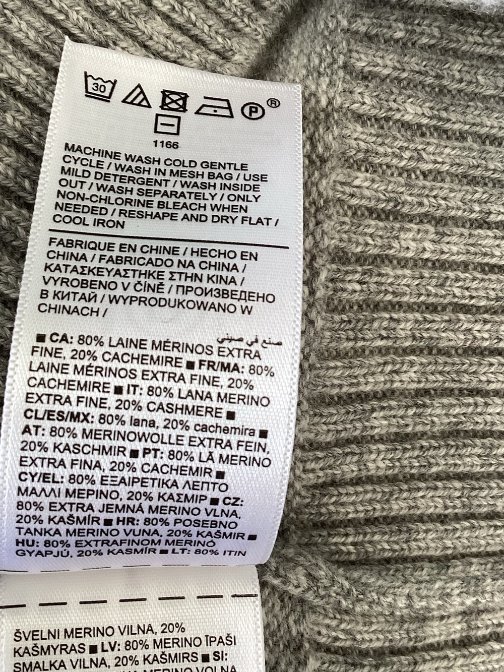 Athleta Alpine Cashmere Blend Cropped Hooded Sweater Small Gray - Picture 15 of 16